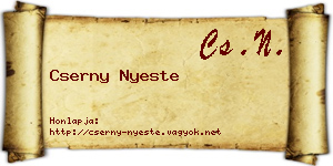 Cserny Nyeste névjegykártya